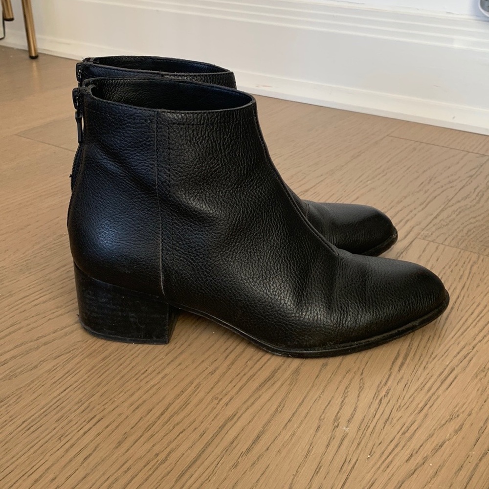 Rag & Bone Leather Wesley Ankle Low Heel Boots